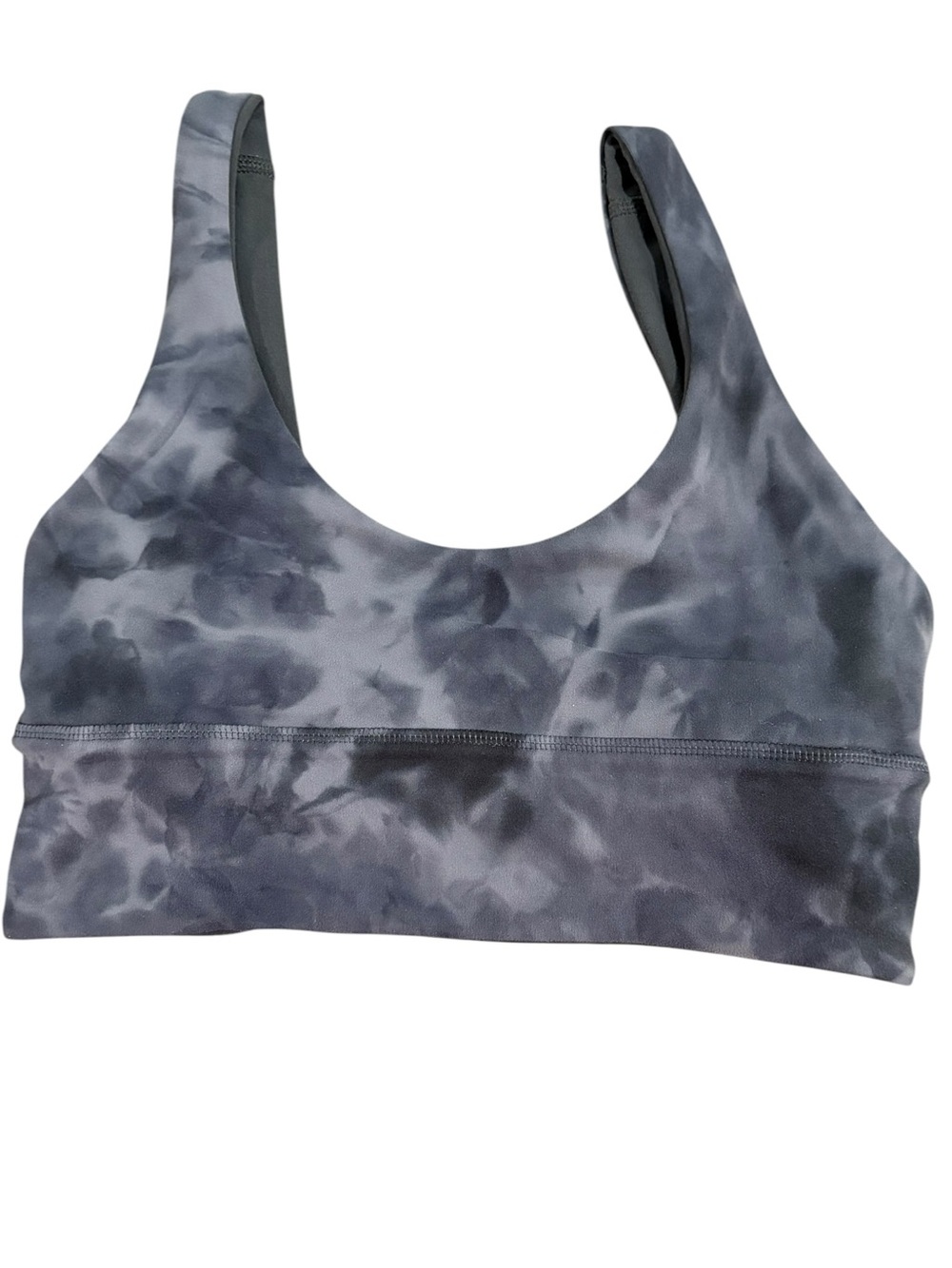 Lululemon Align Reversible Sports Bra Diamond Dye Pitch Grey Graphite Print Sz 4